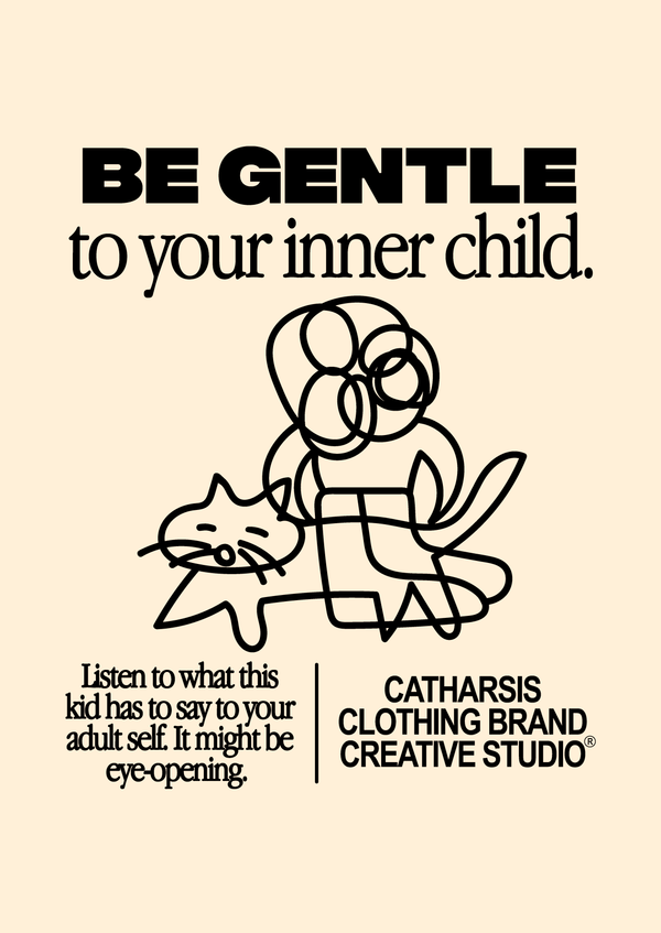 BE GENTLE TO YOUR INNER CHILD A3 PRINT